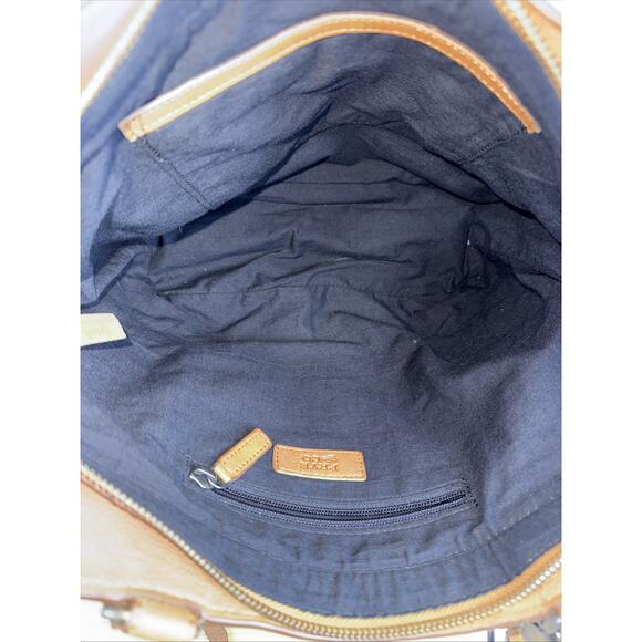 Frye And Co Dallas Leather Large Tote Purse Handbag Cognac Brown - Picture 9 of 12